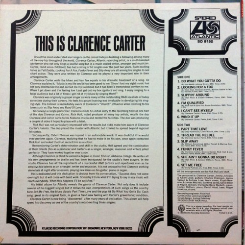 Clarence Carter This Is verso