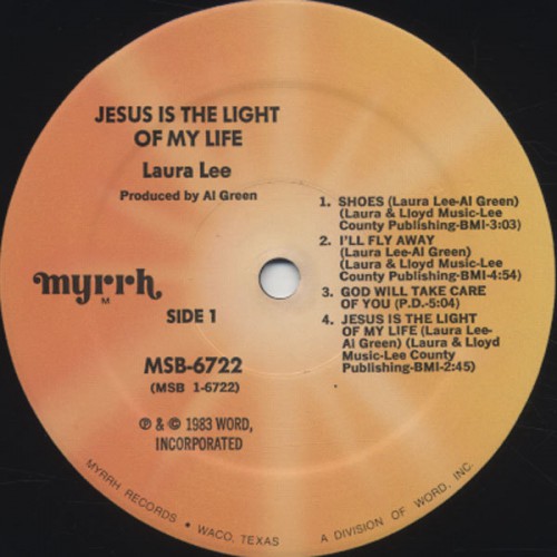 Laura Lee Jesus Is The Light Of My Life Label