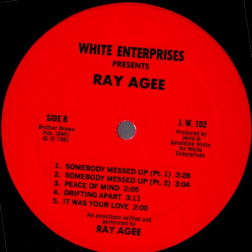 Ray Agee JW102 Label
