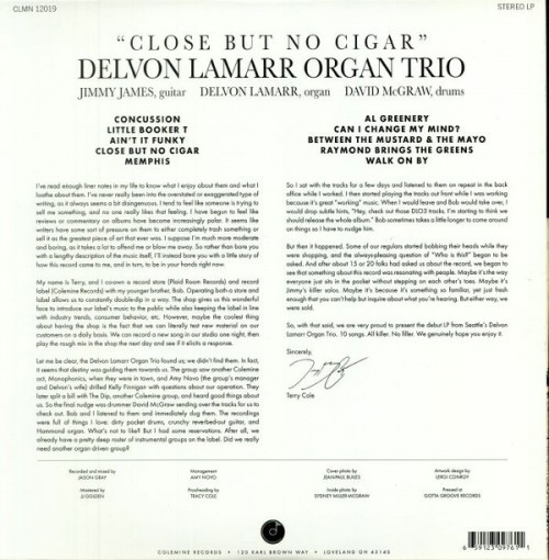 Delvon Lamarr Organ Trio Close But No Cigar verso
