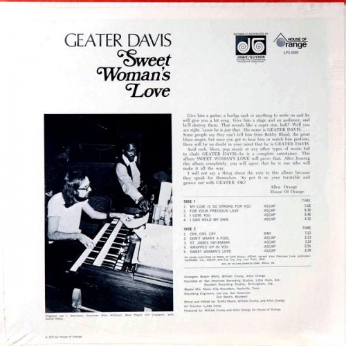 Geater_Davis-Sweet_Woman_s_Love_House_Of_Orange_HOS-6000_back2.jpg