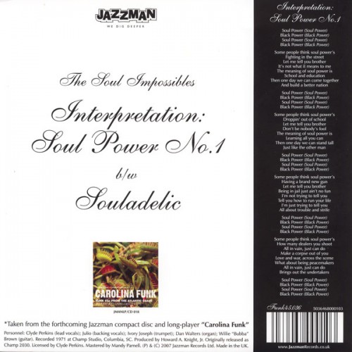 16659645TSoulImpossibles2007InterpretationSoulPowerNo1SouladelicFunk45UNK45036back.jpg